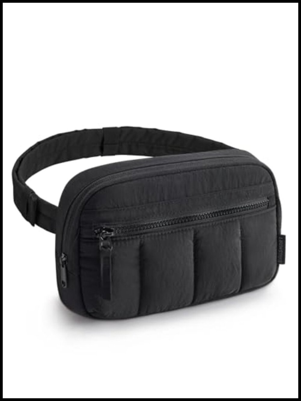 Quilted Puffy Nylon Belt Bag Fanny Pack Crossbody Waist Pack Multi Pockets